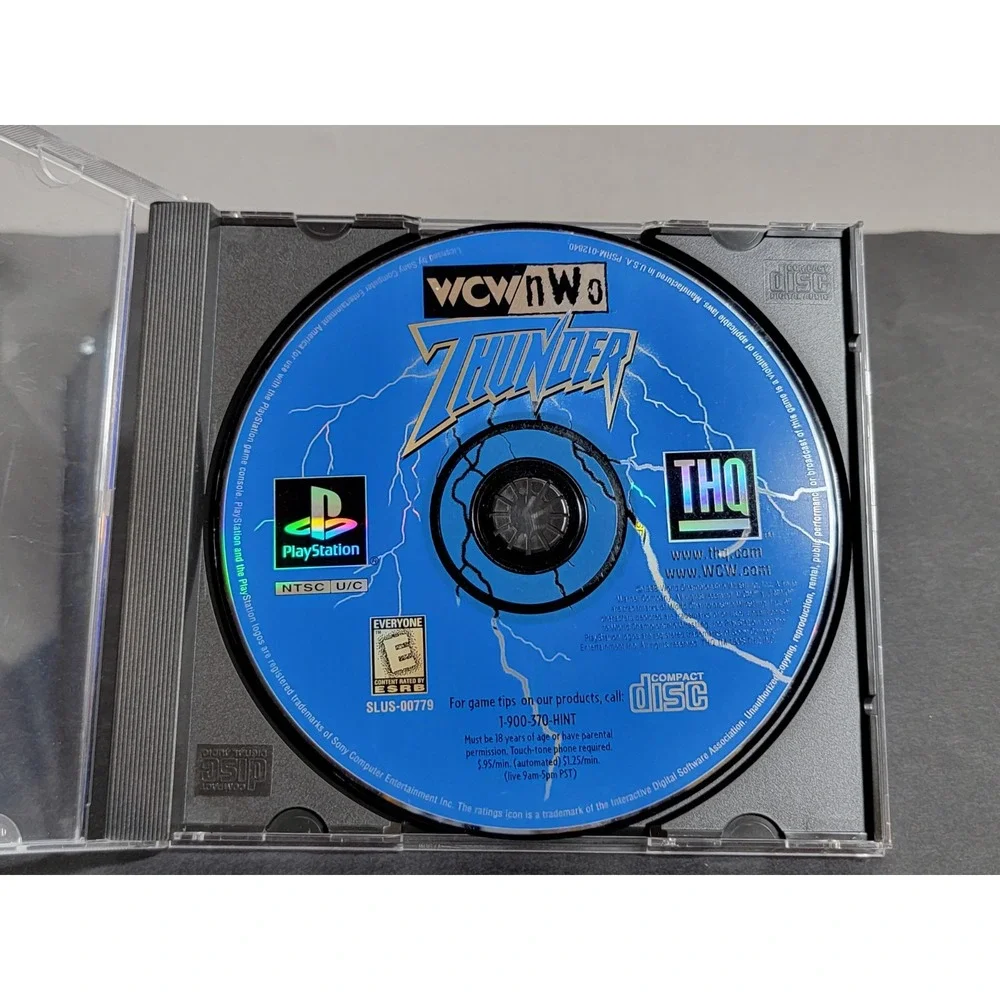 WCW nWo Thunder Sony PlayStation 1 PS1 1998 Wrestling Fighting Game Disc Only
